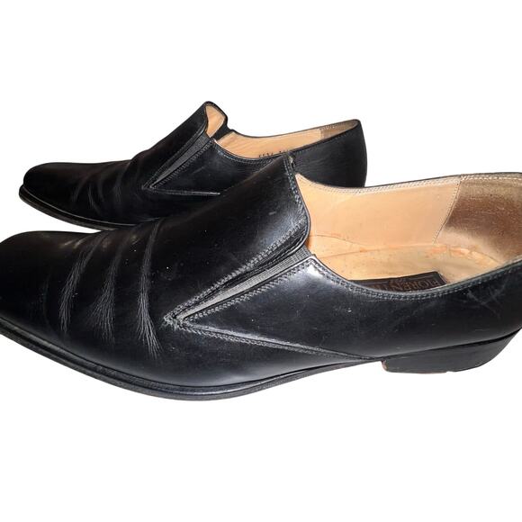Mercanti Florentini made in Italy Men’s Black leather guessed loafer size 10.5M - Picture 6 of 12